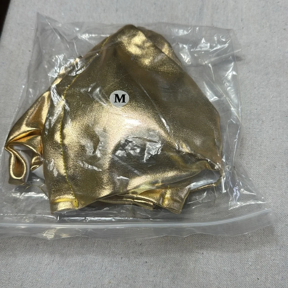 Gold Metallic women’s Swimming Bikini Set.